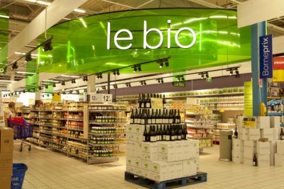 Rayon bio supermarché B